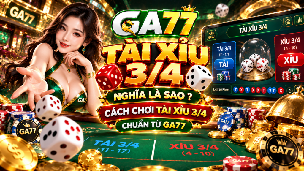 Tài Xỉu ¾ Nghĩa Là Sao ? Cách Chơi Tài Xỉu 3/4 Chuẩn Từ GA77 1 2
